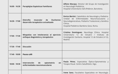 Jornadas gallegas sobre enfermedades neuromusculares en Vigo 2026